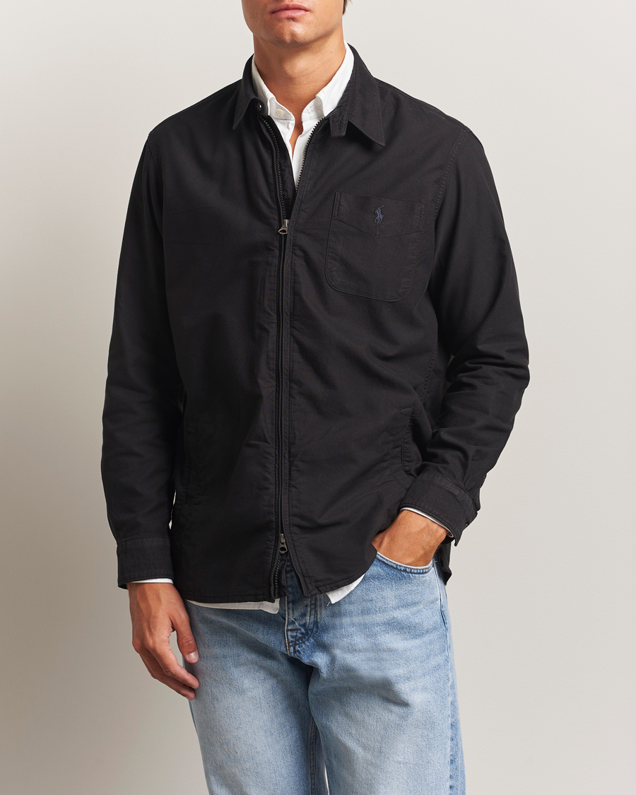 Homme | Chemises | Polo Ralph Lauren | Garment Dyed Oxford Overshirt Polo Black