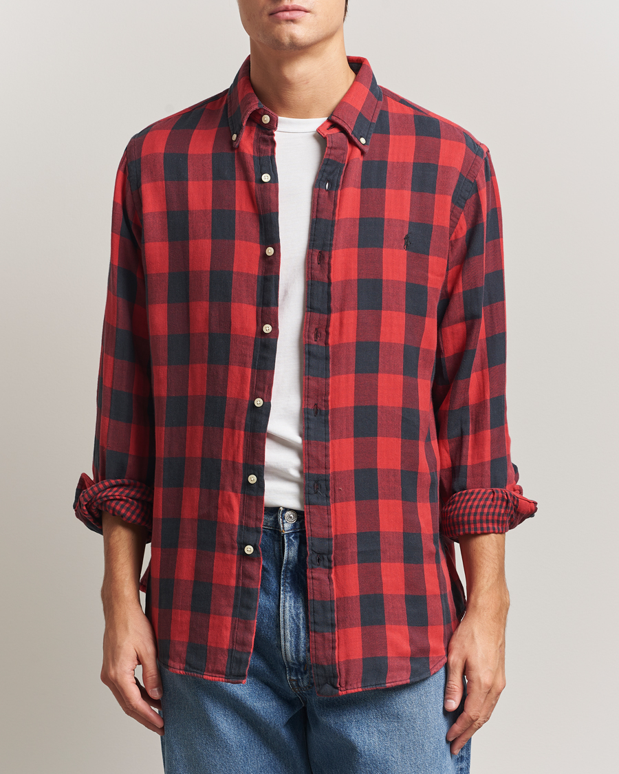Homme | Chemises | Polo Ralph Lauren | Custom Fit Double Faced Checked Shirt Red/Black