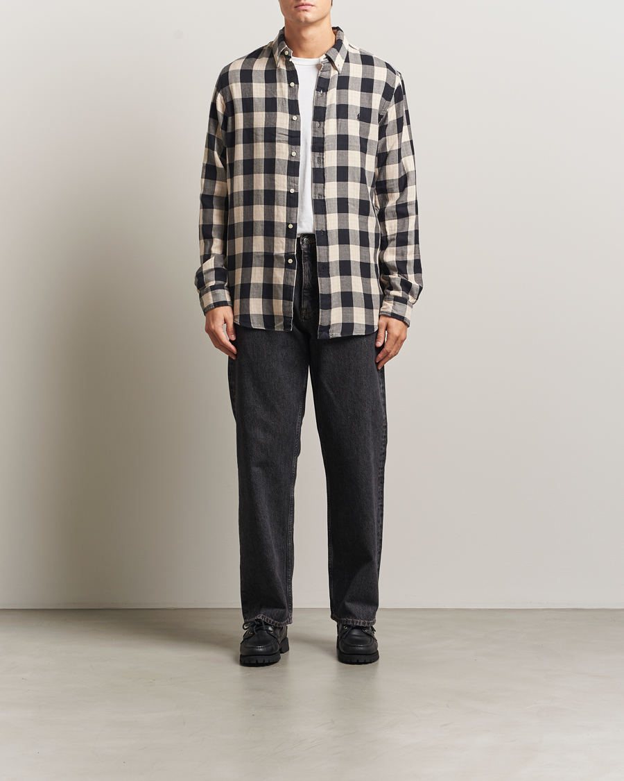 Homme | Chemises | Polo Ralph Lauren | Custom Fit Double Faced Checked Shirt Cream/Black