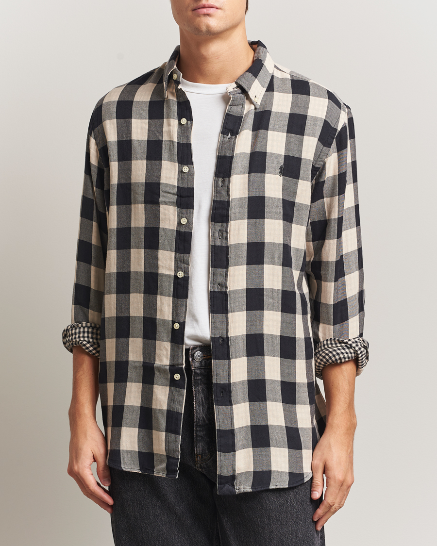 Homme | Chemises | Polo Ralph Lauren | Custom Fit Double Faced Checked Shirt Cream/Black