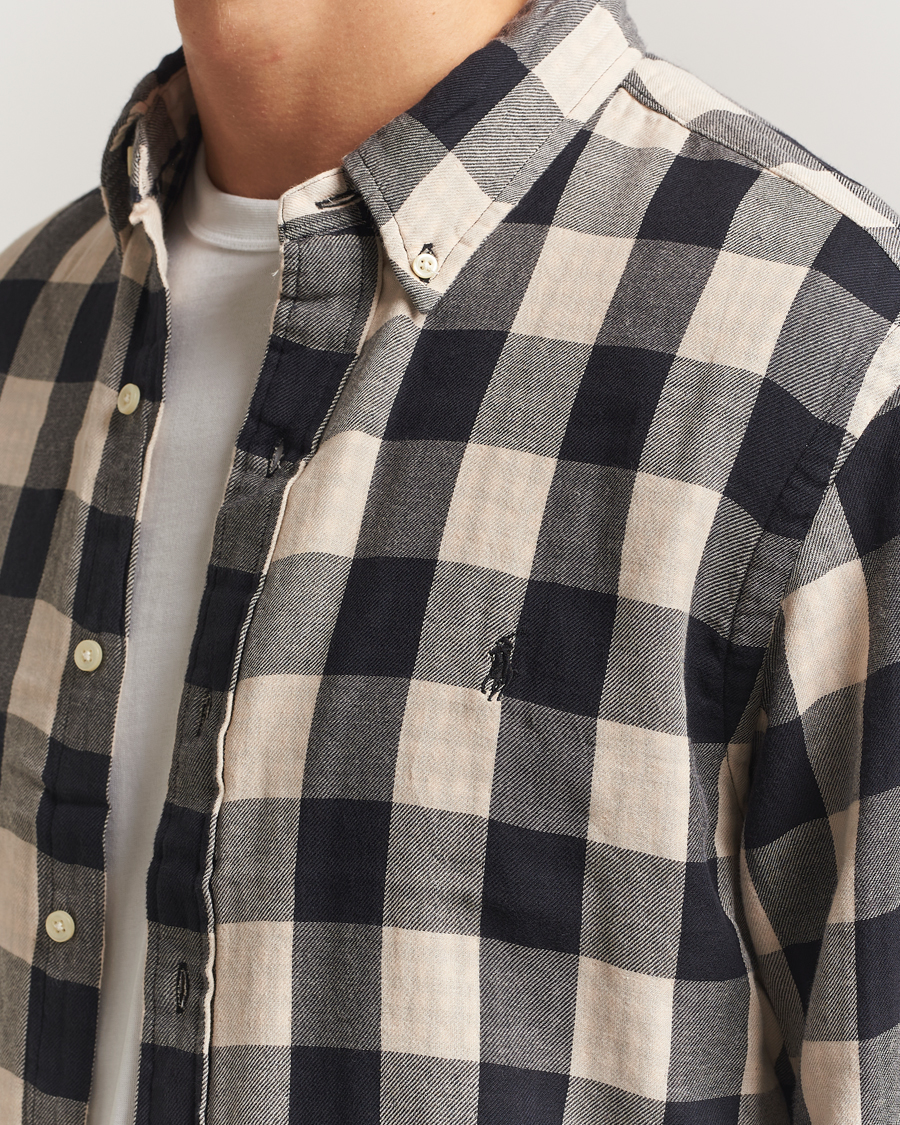 Homme | Chemises | Polo Ralph Lauren | Custom Fit Double Faced Checked Shirt Cream/Black