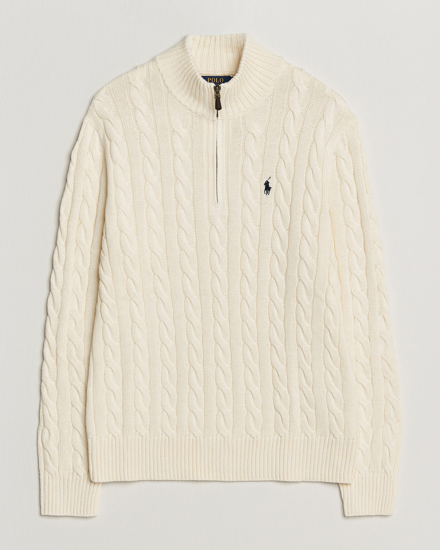 Homme | Pulls Et Tricots | Polo Ralph Lauren | Cotton Cable Half Zip Andover Cream