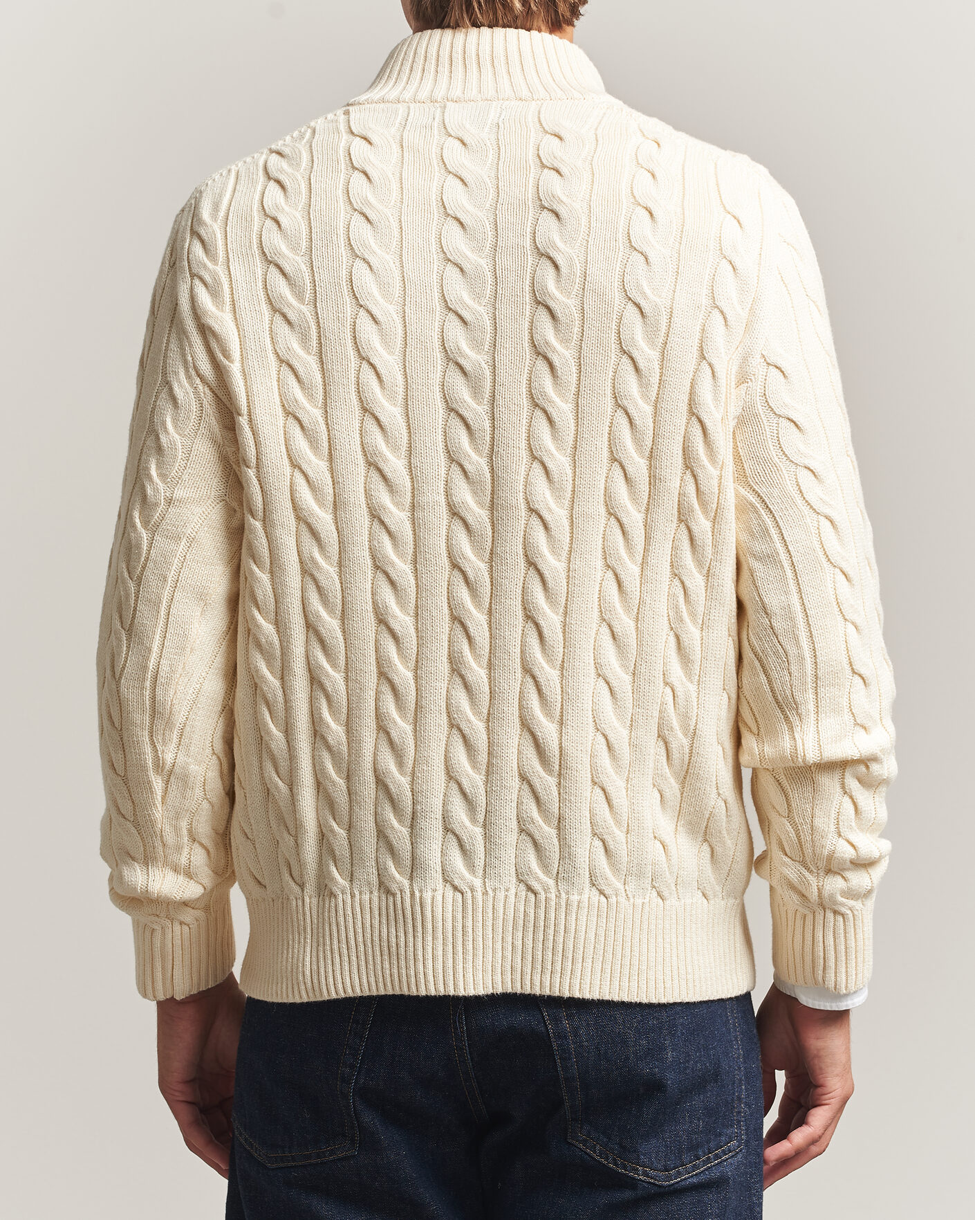 Homme | Pulls Et Tricots | Polo Ralph Lauren | Cotton Cable Half Zip Andover Cream