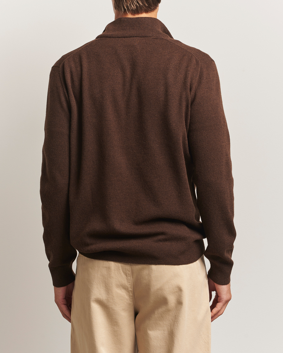 Homme | Pulls Et Tricots | Polo Ralph Lauren | Merino Half-Zip Sweater Cacao Brown Heather