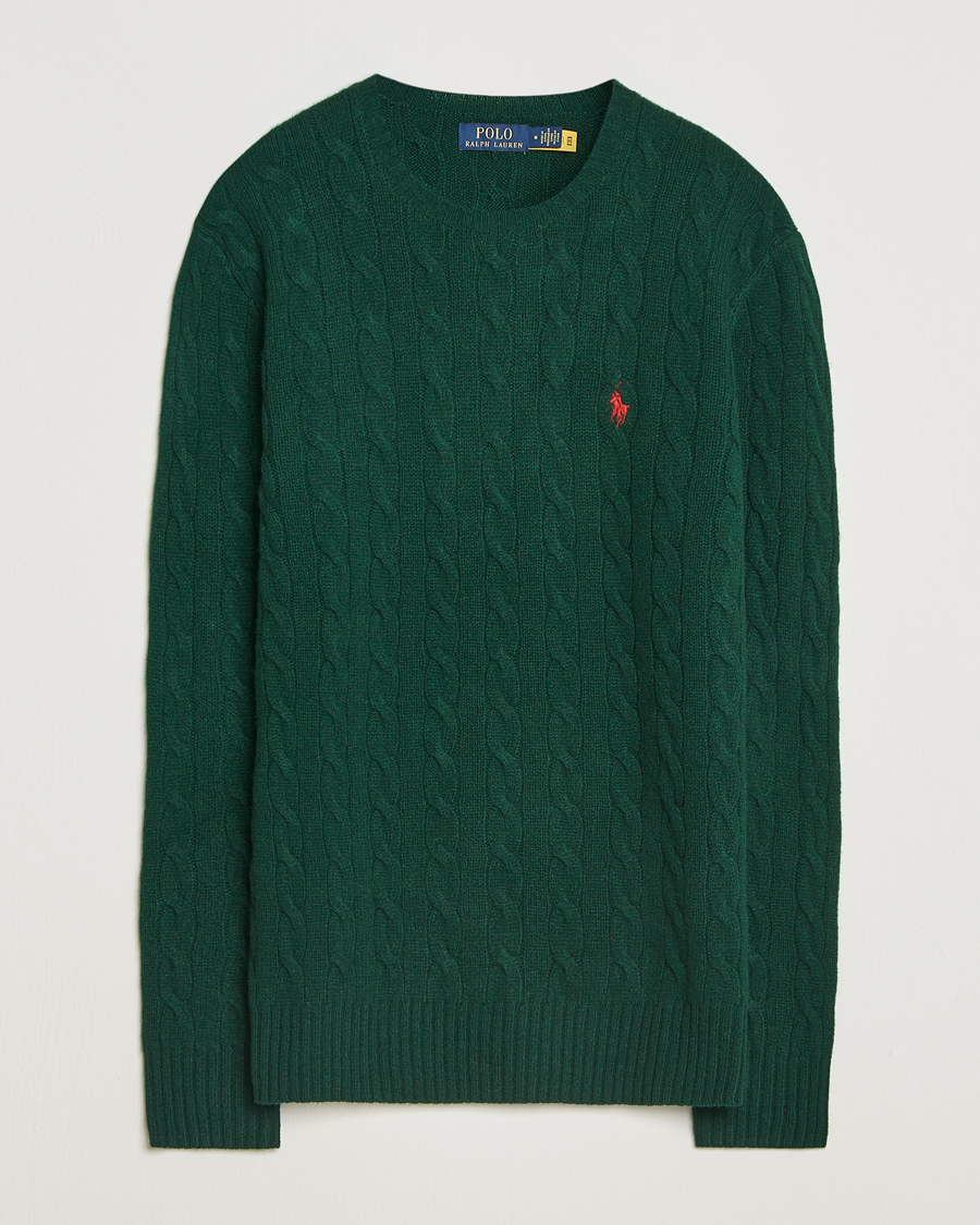Homme | Pulls Et Tricots | Polo Ralph Lauren | Wool/Cashmere Cable Crew Neck Moss Agate