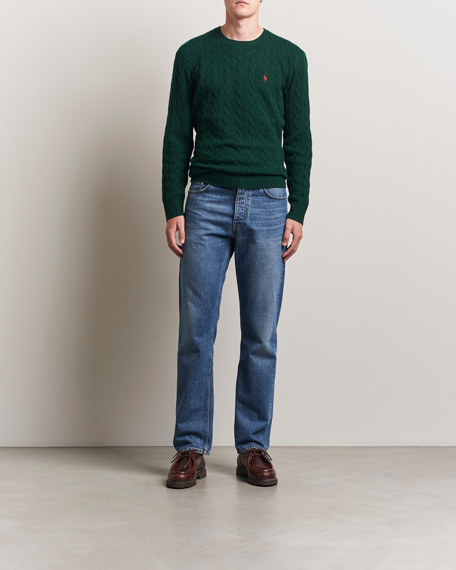 Homme | Pulls Et Tricots | Polo Ralph Lauren | Wool/Cashmere Cable Crew Neck Moss Agate