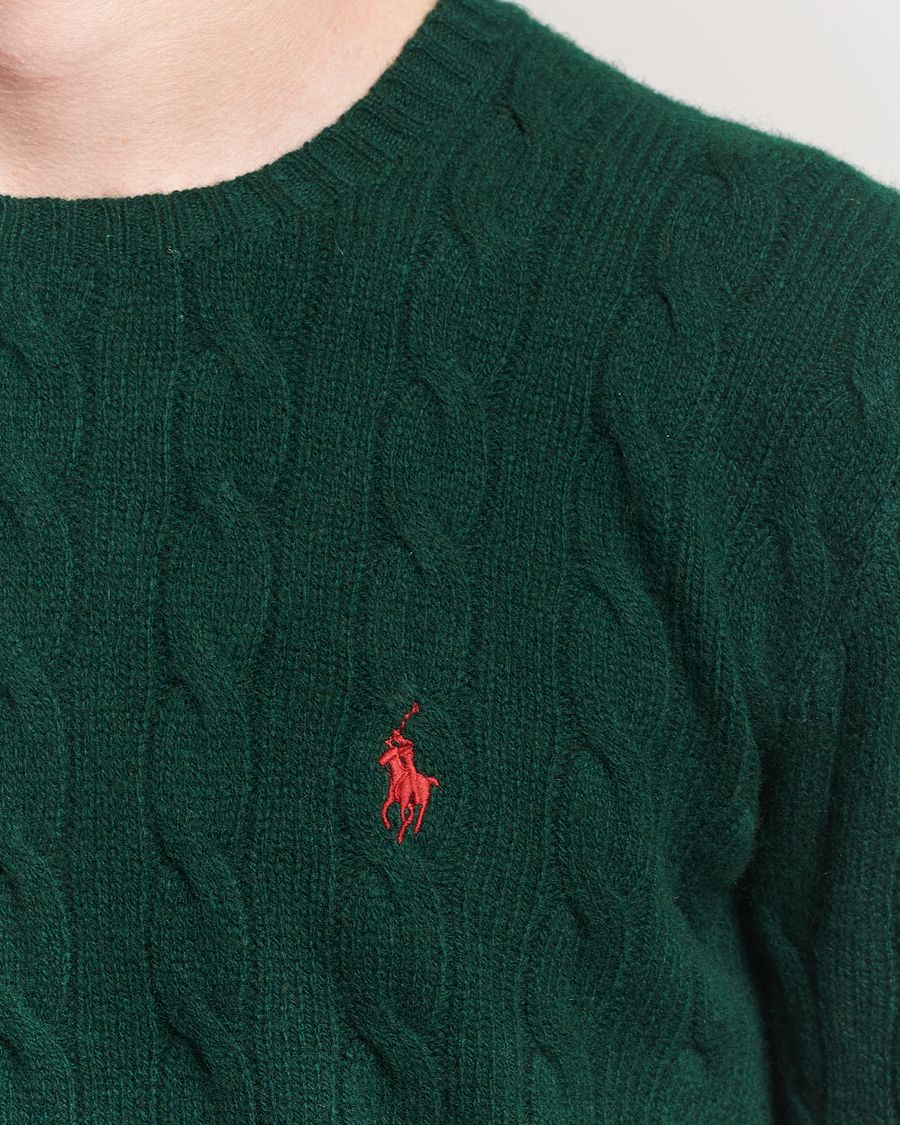 Homme | Pulls Et Tricots | Polo Ralph Lauren | Wool/Cashmere Cable Crew Neck Moss Agate