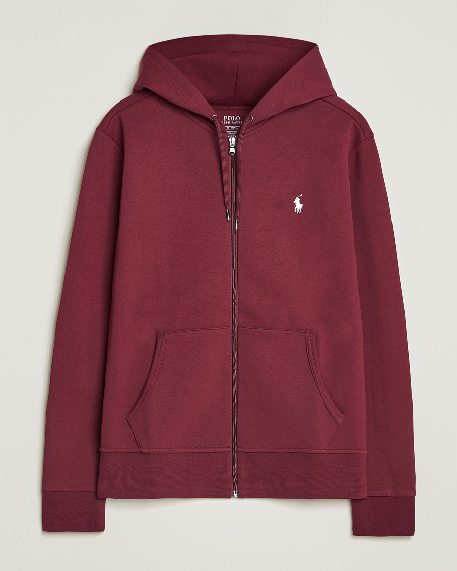Homme | Pulls Et Tricots | Polo Ralph Lauren | Double Knitted Full-Zip Hoodie Classic Wine