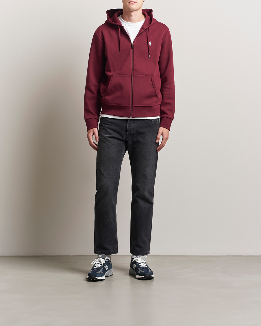 Homme | Pulls Et Tricots | Polo Ralph Lauren | Double Knitted Full-Zip Hoodie Classic Wine