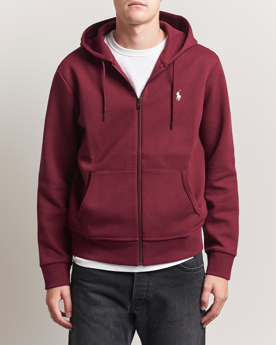 Homme | Pulls Et Tricots | Polo Ralph Lauren | Double Knitted Full-Zip Hoodie Classic Wine