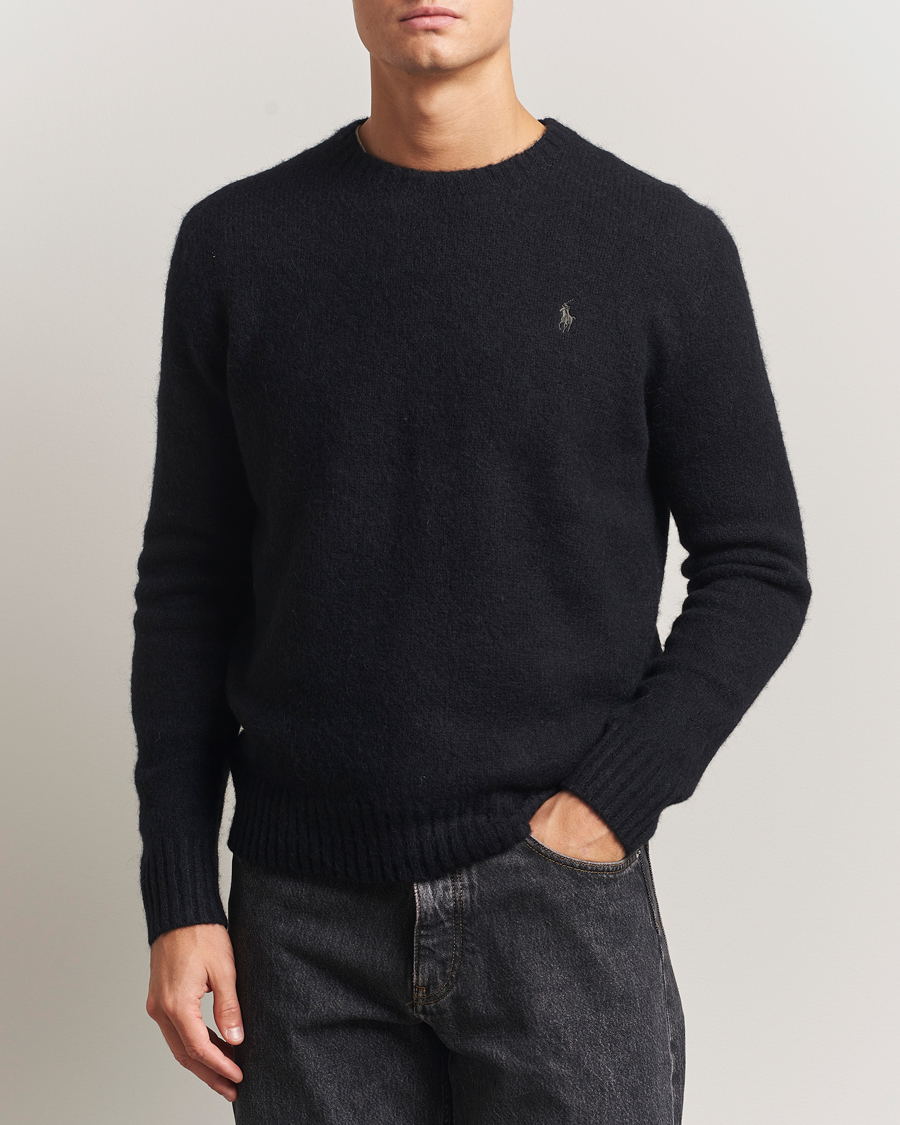 Homme | Pulls Et Tricots | Polo Ralph Lauren | Alpaca Crew Neck Sweater Polo Black Tonal