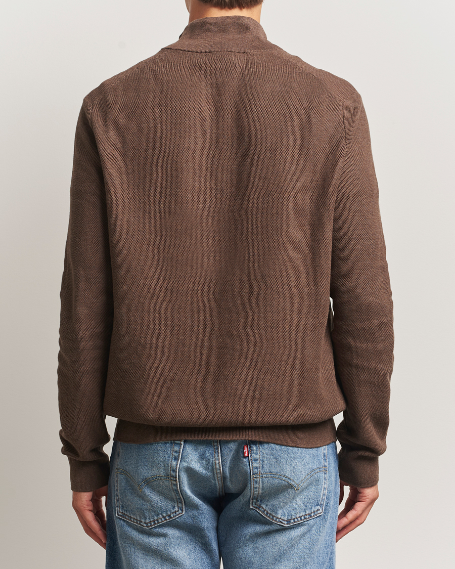 Homme | Pulls Et Tricots | Polo Ralph Lauren | Textured Half Zip Nutmeg Brown