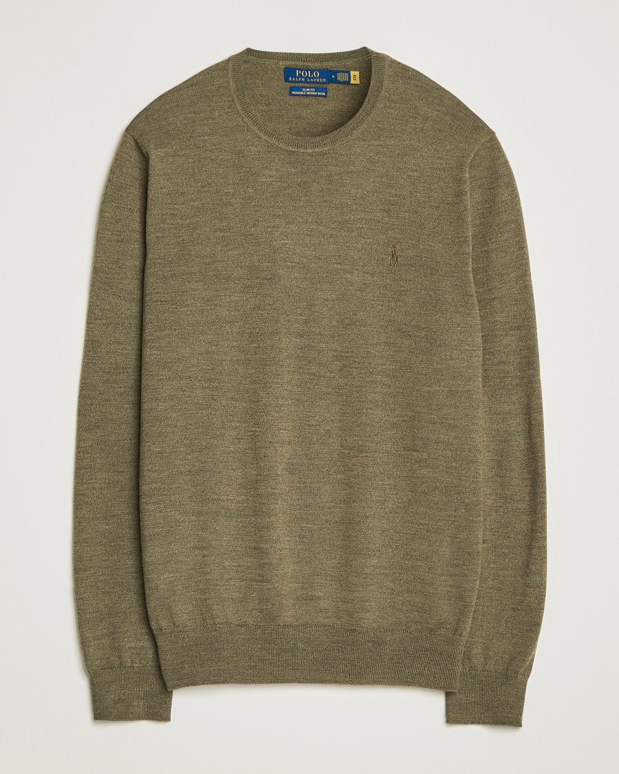 Homme | Pulls Et Tricots | Polo Ralph Lauren | Merino Crew Neck Pullover Cargo Olive Heather