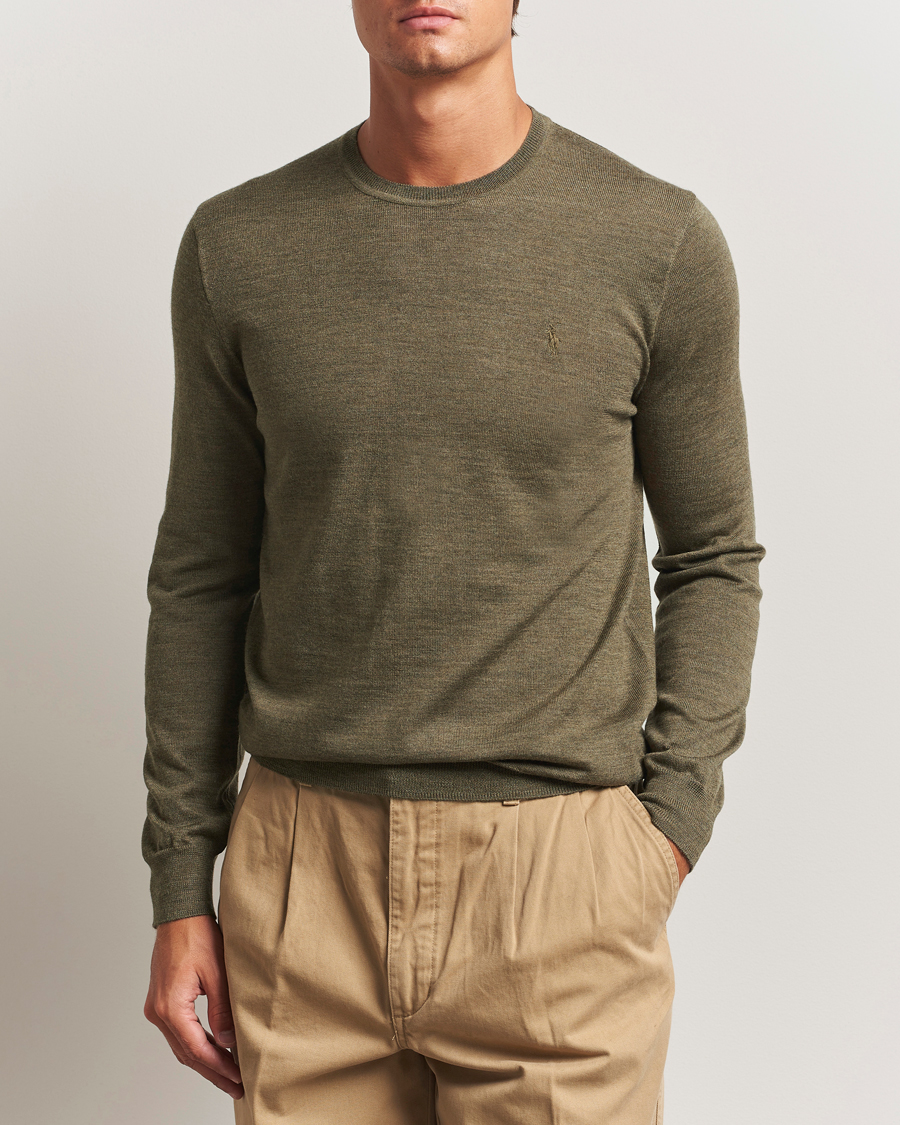 Homme | Pulls Et Tricots | Polo Ralph Lauren | Merino Crew Neck Pullover Cargo Olive Heather