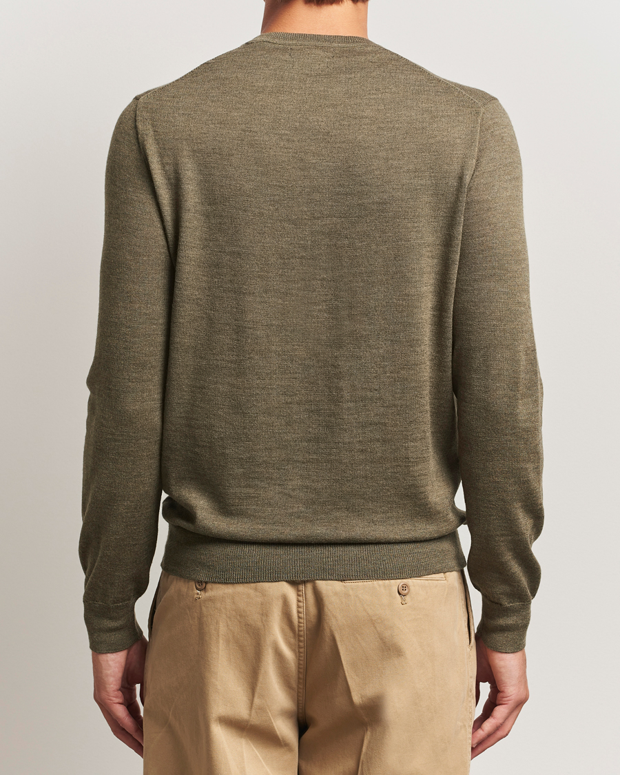 Homme | Pulls Et Tricots | Polo Ralph Lauren | Merino Crew Neck Pullover Cargo Olive Heather