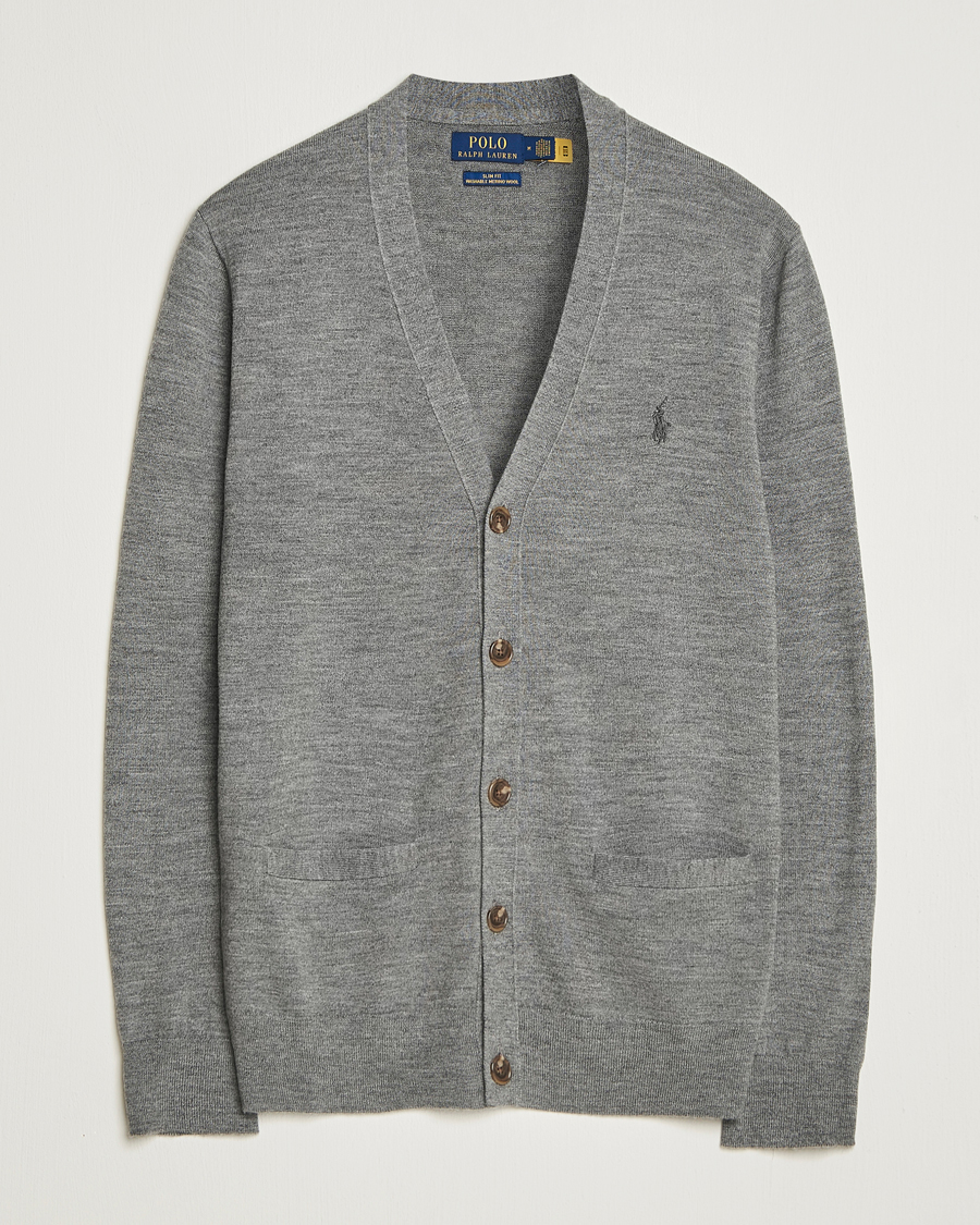 Homme | Pulls Et Tricots | Polo Ralph Lauren | Merino Knitted Cardigan Fawn Grey Heather