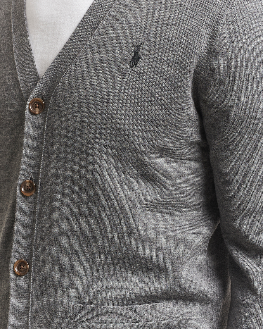 Homme | Pulls Et Tricots | Polo Ralph Lauren | Merino Knitted Cardigan Fawn Grey Heather