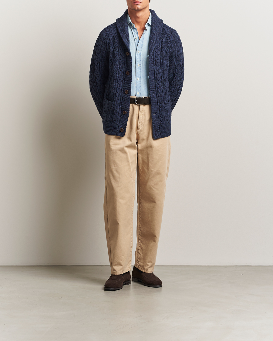 Homme | Pulls Et Tricots | Polo Ralph Lauren | Cotton Shawl Cardigan Navy Heather