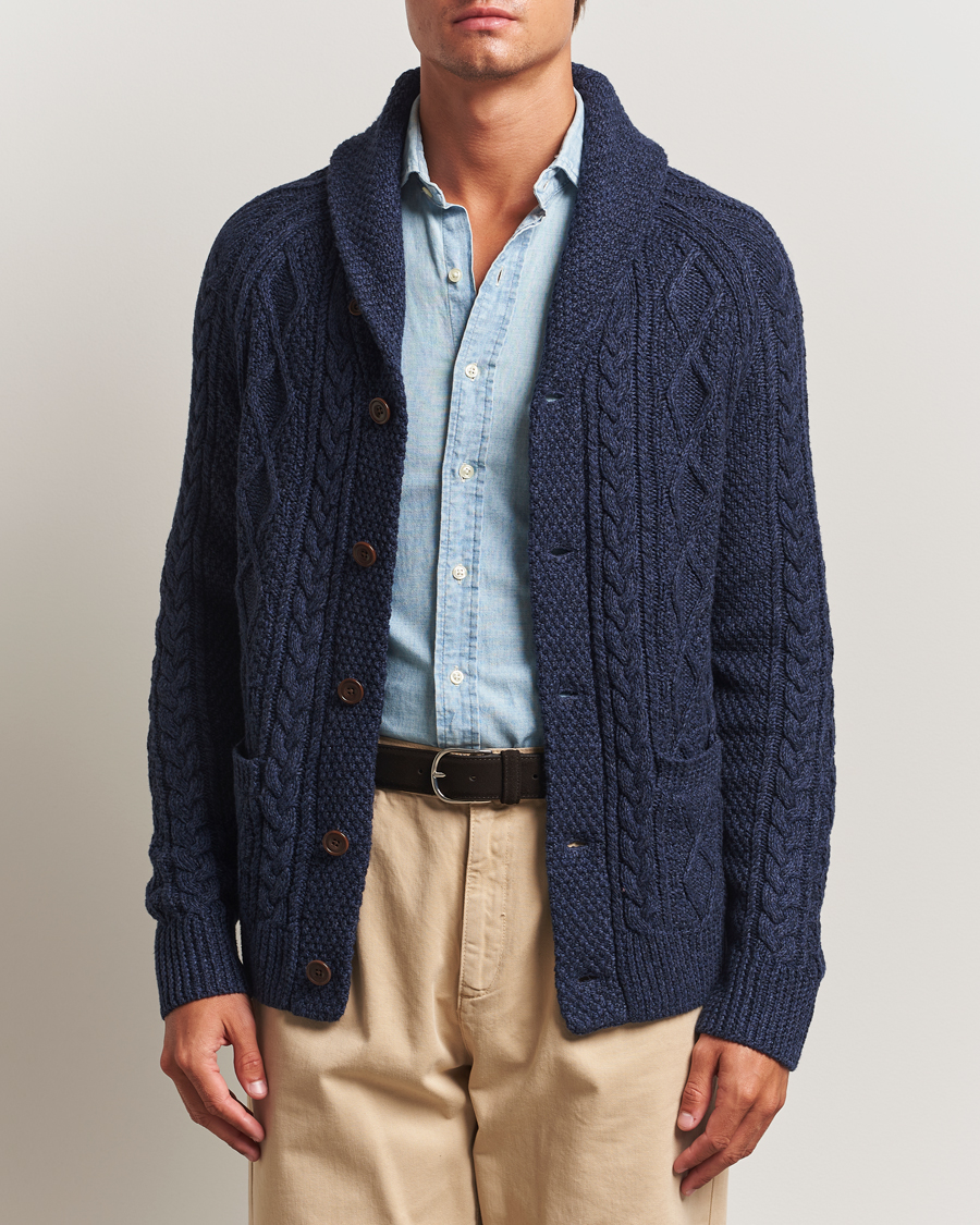 Homme | Pulls Et Tricots | Polo Ralph Lauren | Cotton Shawl Cardigan Navy Heather