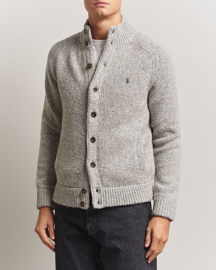 Homme | Pulls Et Tricots | Polo Ralph Lauren | Wool Blend Button Cardigan Grey Marl