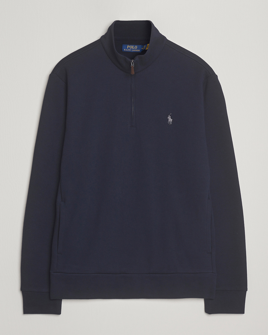 Homme | Pulls Et Tricots | Polo Ralph Lauren | Double Knit Jaquard Half Zip Sweater Aviator Navy