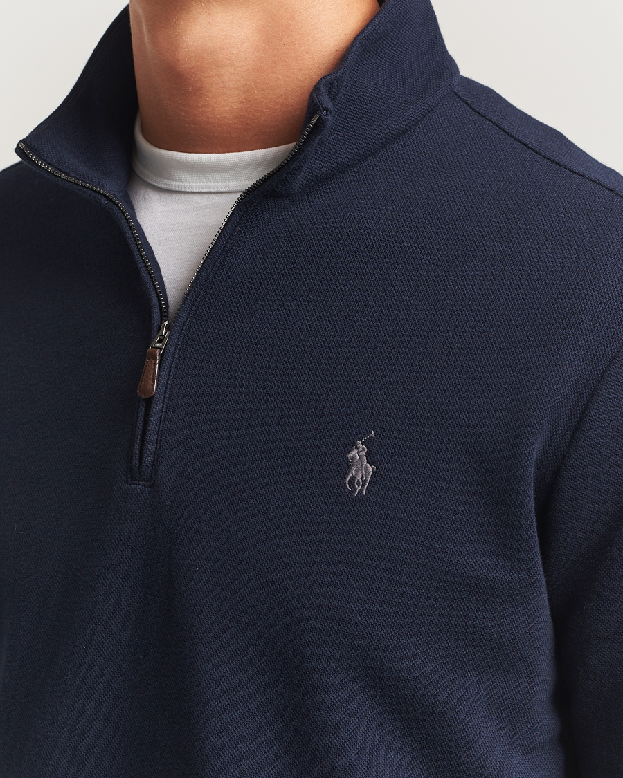 Homme | Pulls Et Tricots | Polo Ralph Lauren | Double Knit Jaquard Half Zip Sweater Aviator Navy