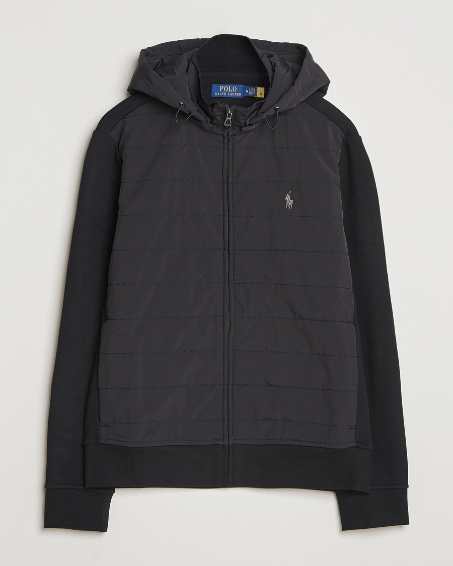 Homme | Pulls Et Tricots | Polo Ralph Lauren | Hybrid Jacquard Full Zip Hoodie Polo Black