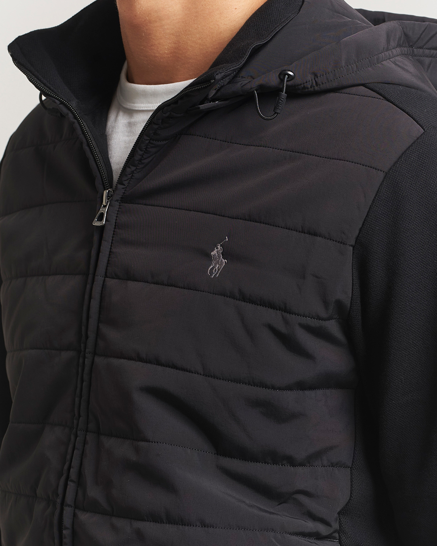 Homme | Pulls Et Tricots | Polo Ralph Lauren | Hybrid Jacquard Full Zip Hoodie Polo Black