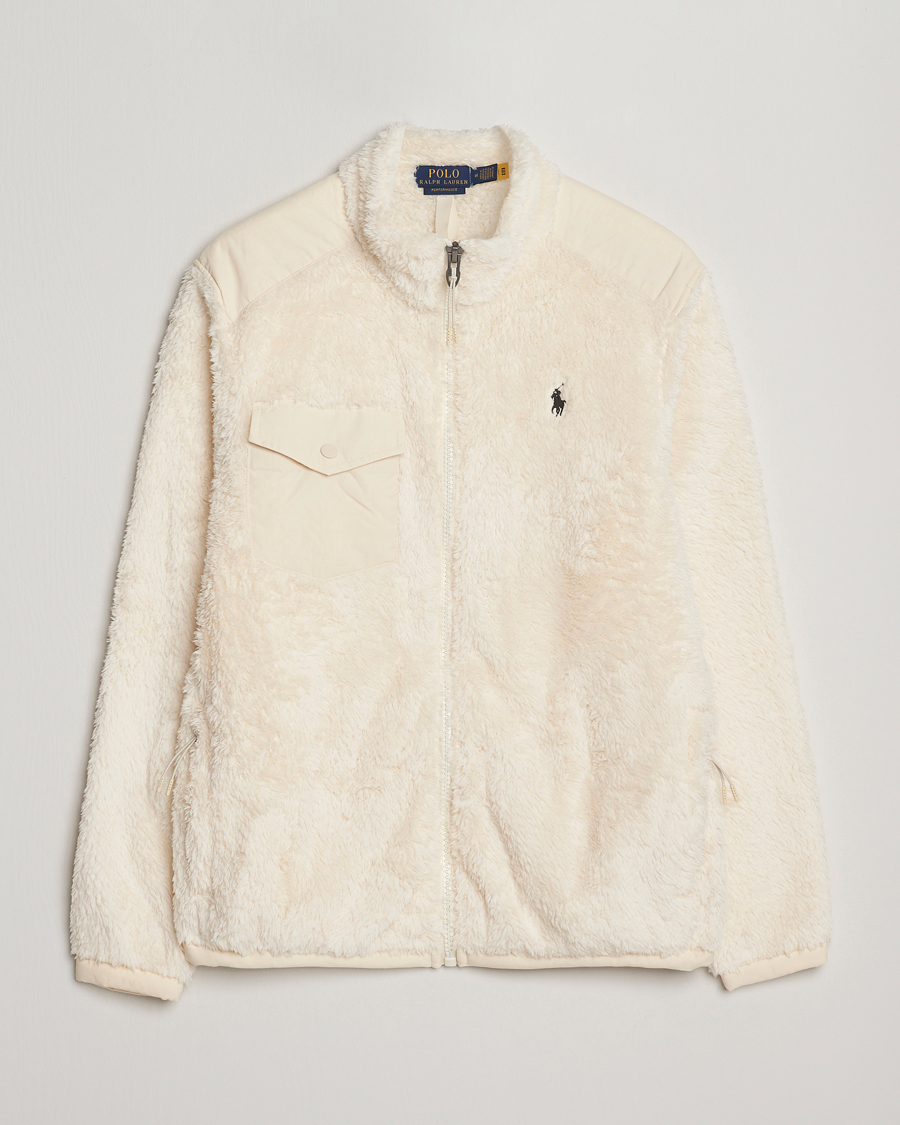 Homme | Pulls Et Tricots | Polo Ralph Lauren | Curly Hi-Pile Full Zip Andover Cream