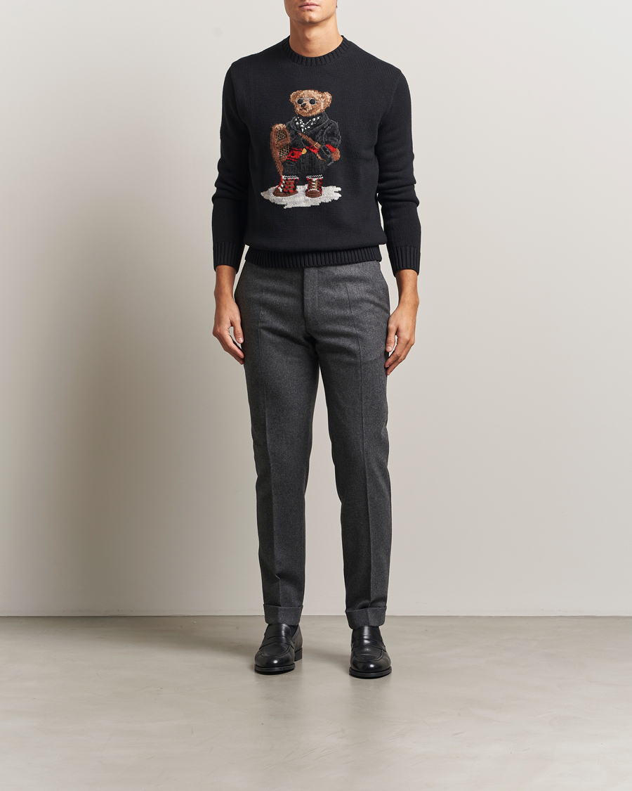 Homme | Pulls Et Tricots | Polo Ralph Lauren | Holiday Bear Cotton Sweater Polo Black