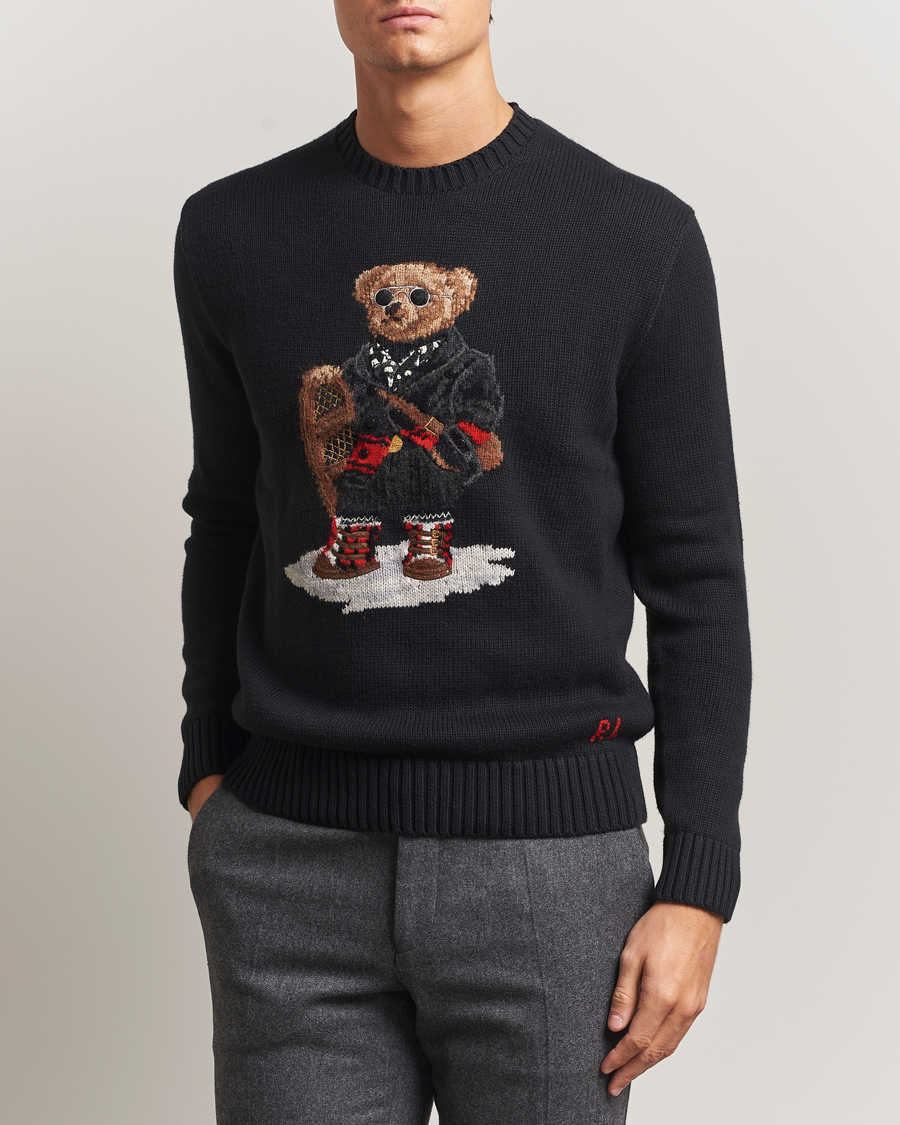Homme | Pulls Et Tricots | Polo Ralph Lauren | Holiday Bear Cotton Sweater Polo Black