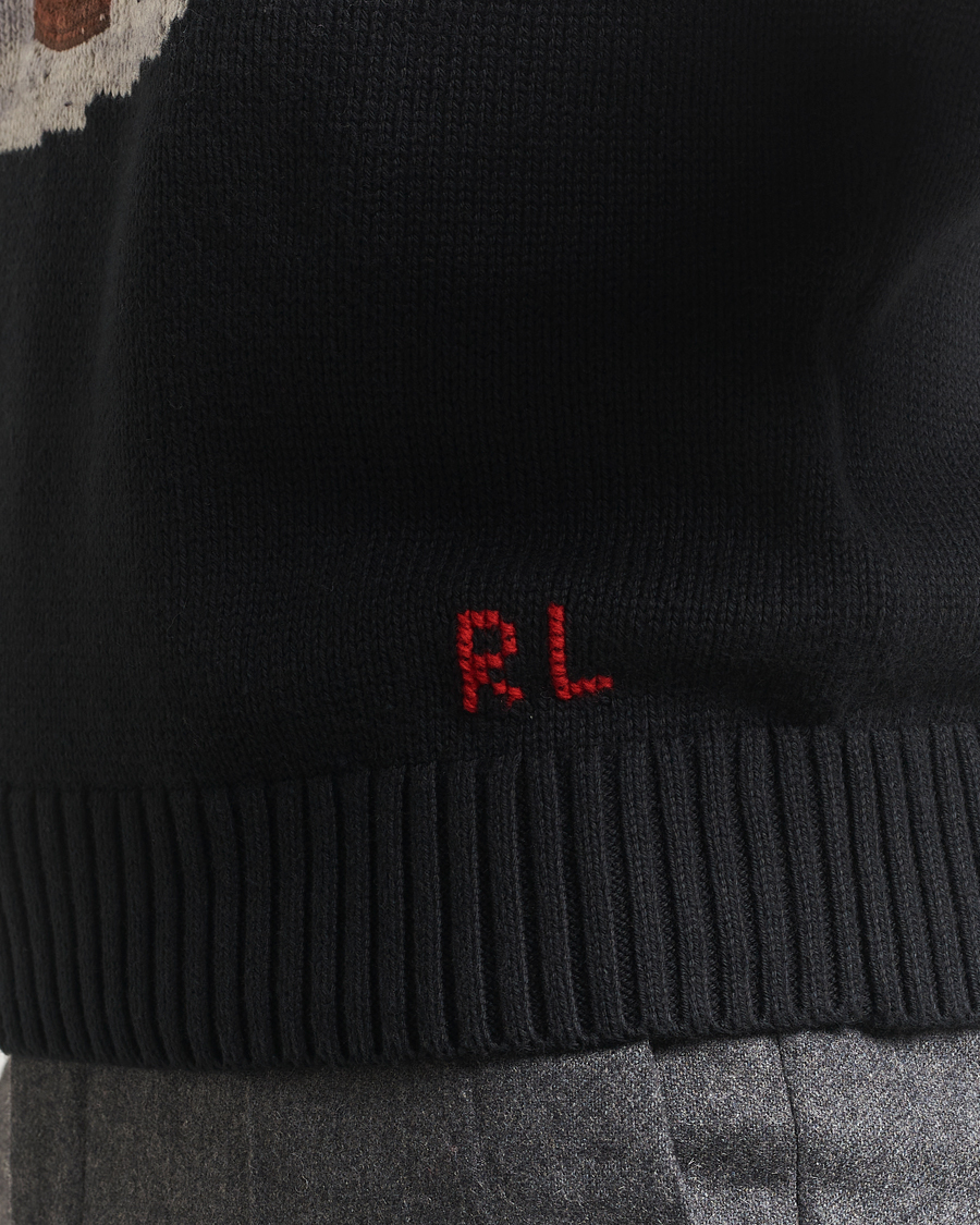 Homme | Pulls Et Tricots | Polo Ralph Lauren | Holiday Bear Cotton Sweater Polo Black