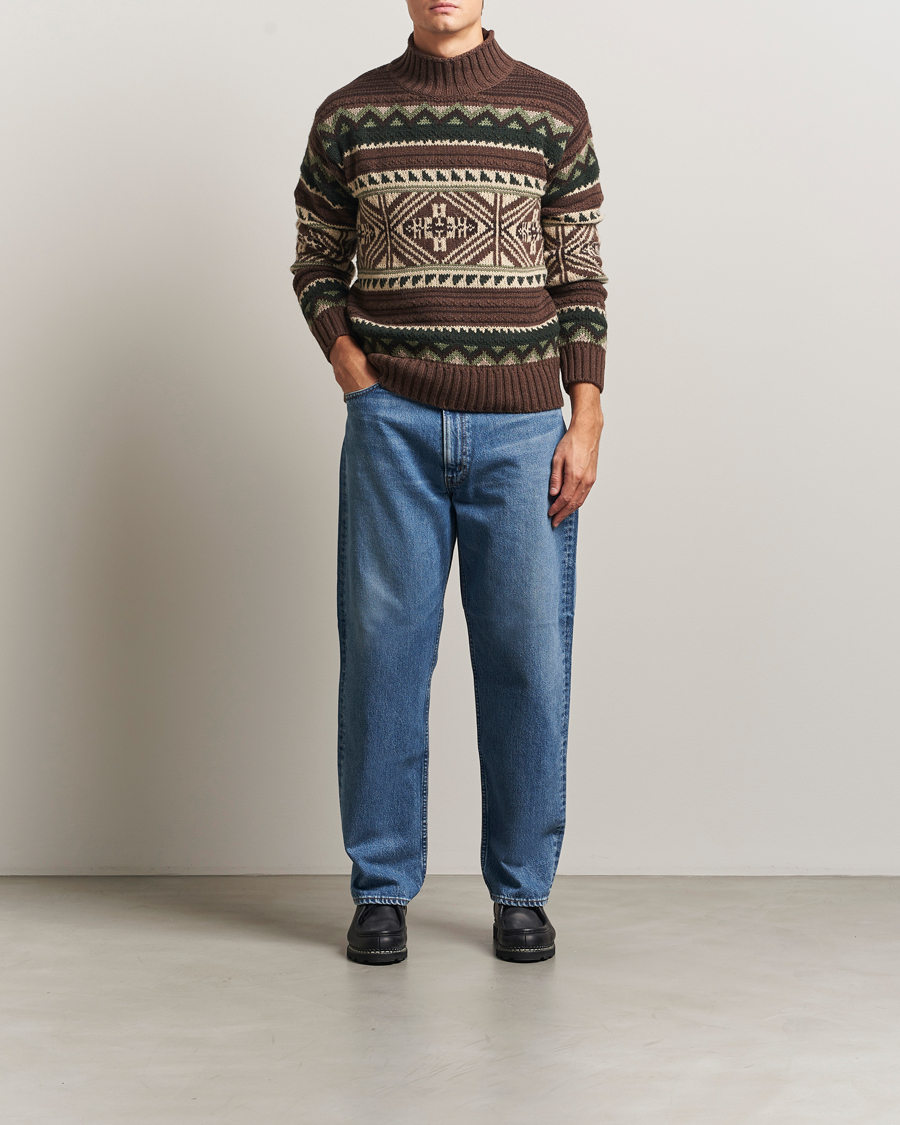 Homme | Pulls Et Tricots | Polo Ralph Lauren | Wool Cotton Blend Sweater Brown Combo