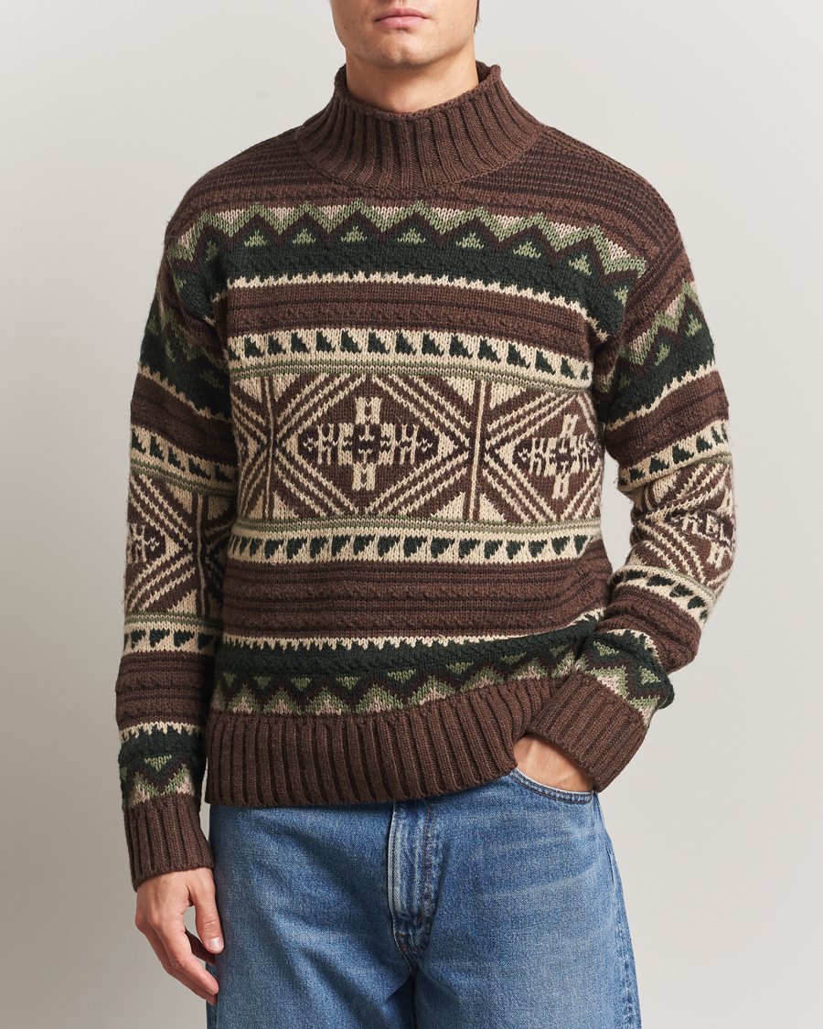 Homme | Pulls Et Tricots | Polo Ralph Lauren | Wool Cotton Blend Sweater Brown Combo