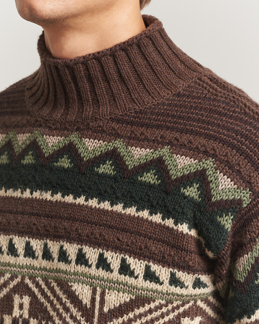 Homme | Pulls Et Tricots | Polo Ralph Lauren | Wool Cotton Blend Sweater Brown Combo
