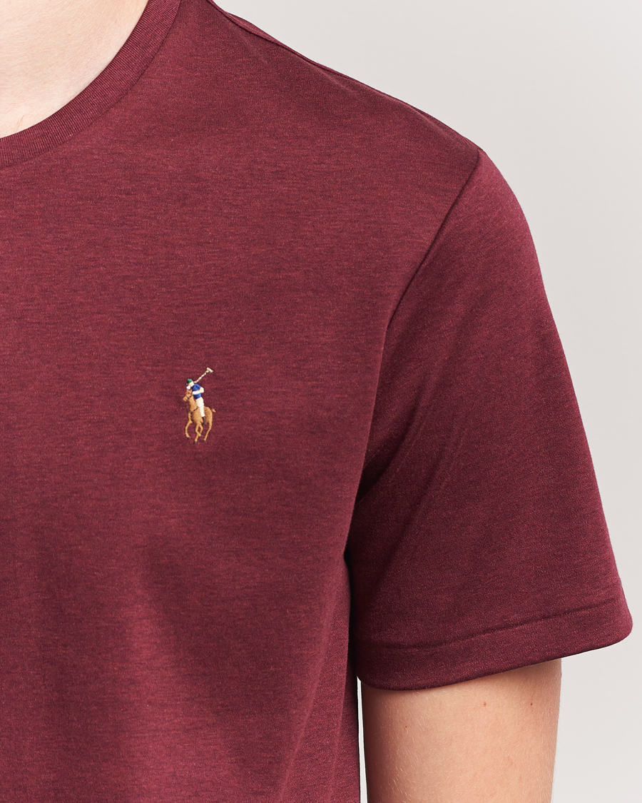 Homme | T-shirts | Polo Ralph Lauren | Luxury Pima Cotton Crew Neck T-Shirt Wine Heather