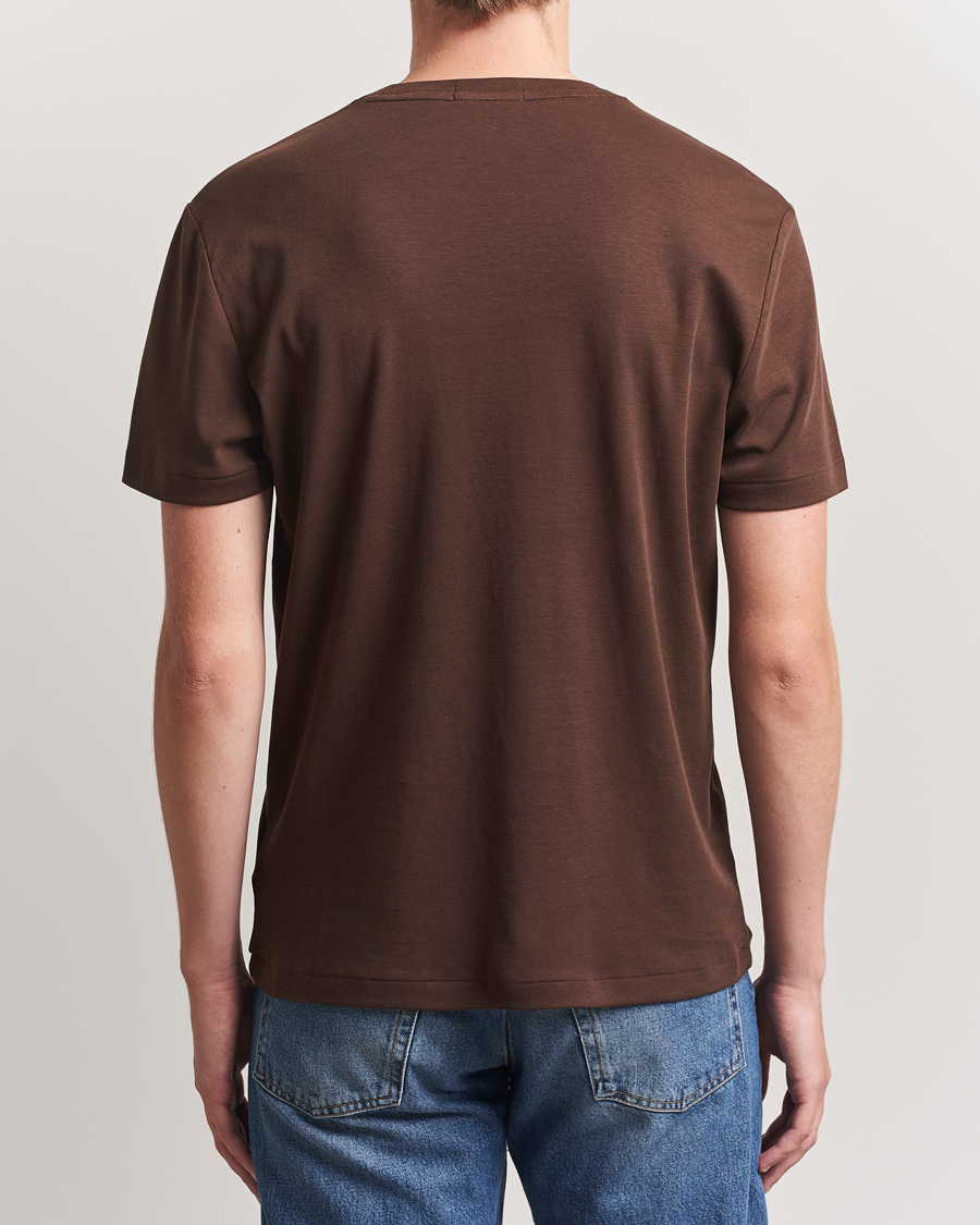 Homme | T-shirts | Polo Ralph Lauren | Luxury Pima Cotton Crew Neck T-Shirt Nutmeg Brown