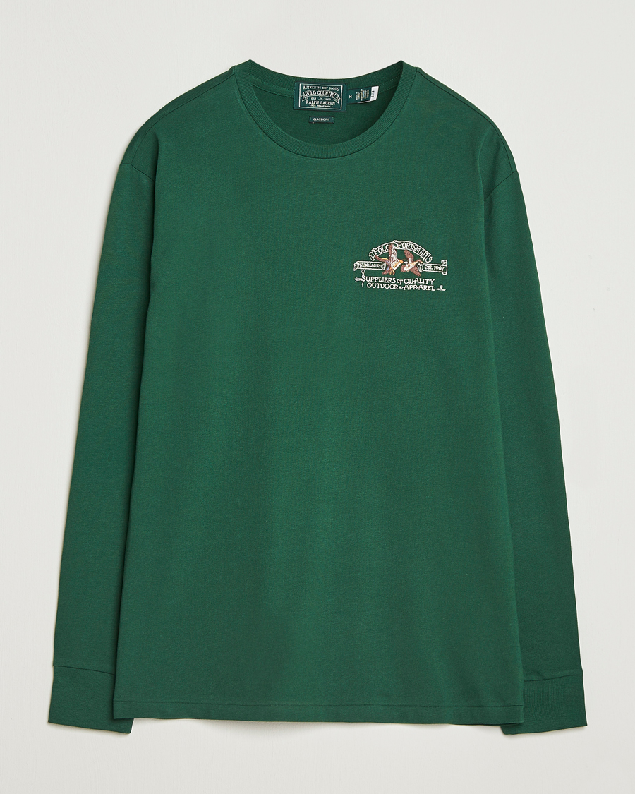 Homme | T-shirts | Polo Ralph Lauren | Classic Fit Long Sleeve Jersey T-Shirt Vintage Pine