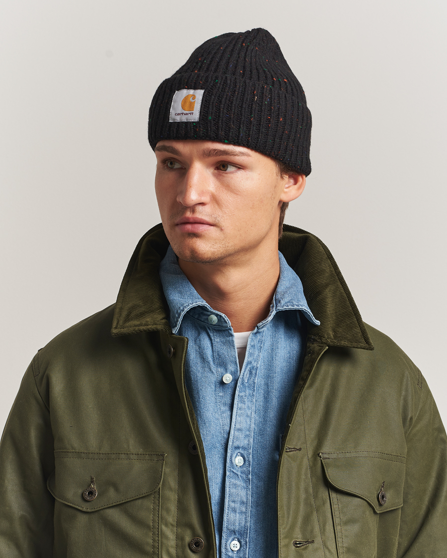 Homme | Carhartt WIP Anglistic Wool/Cotton Beanie Black | Carhartt WIP | Anglistic Wool/Cotton Beanie Black