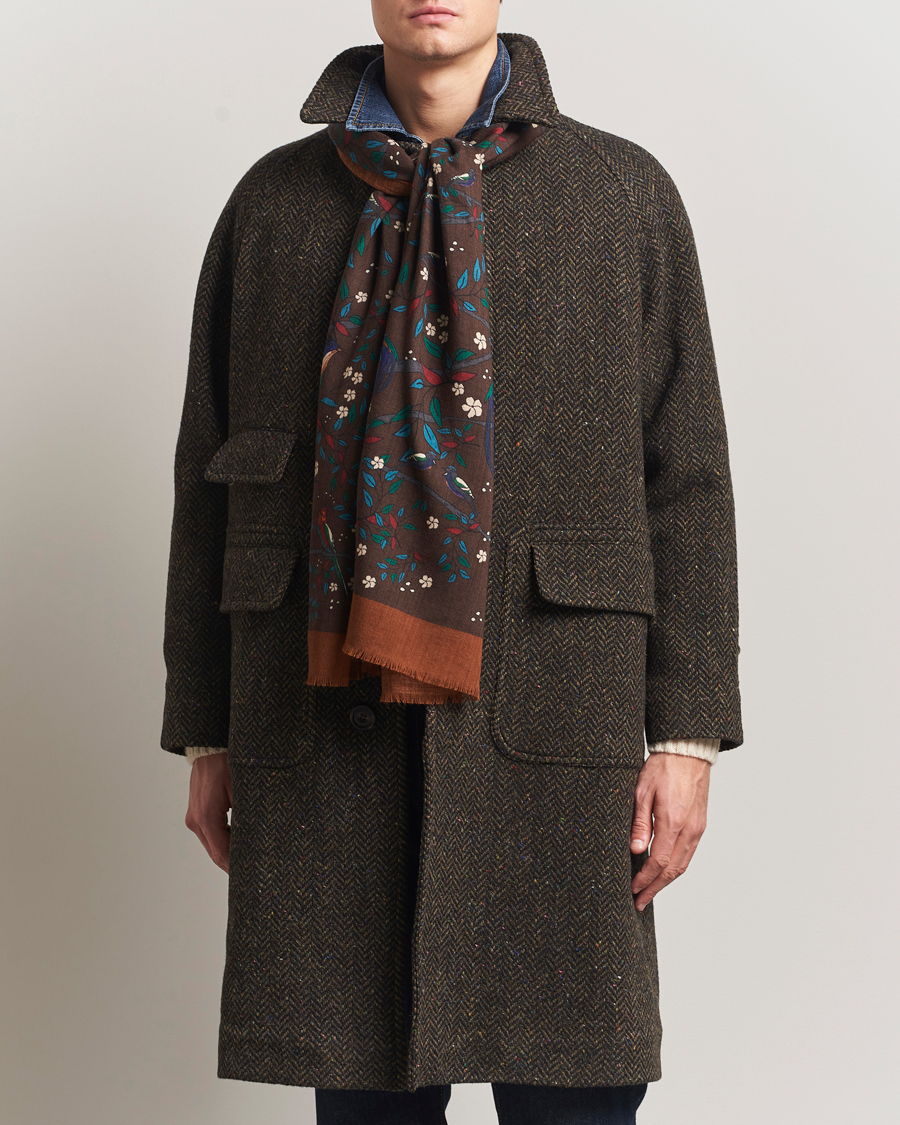Homme | Manteaux Et Vestes | Drake's | Herringbone Raglan Overcoat Brown