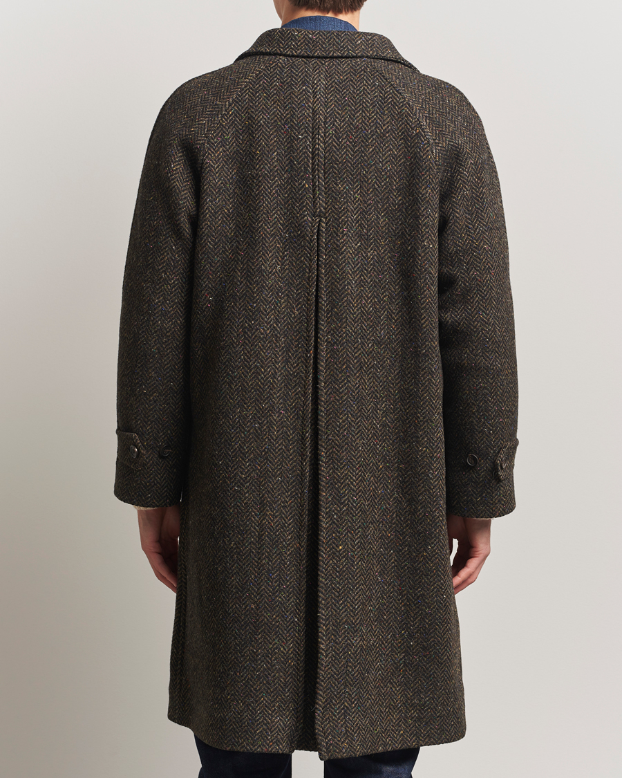 Homme | Manteaux Et Vestes | Drake's | Herringbone Raglan Overcoat Brown