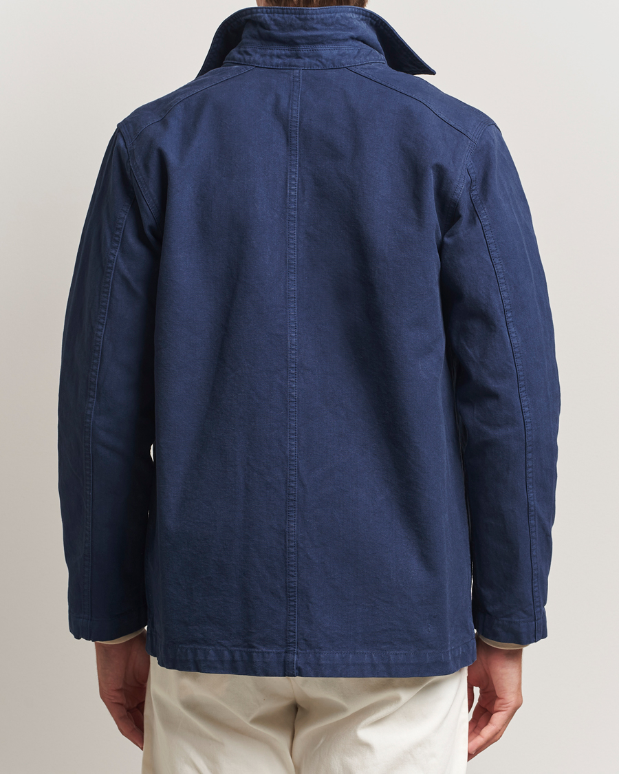 Homme | Manteaux Et Vestes | Drake's | Duck Cotton Canvas Chore Coat Navy