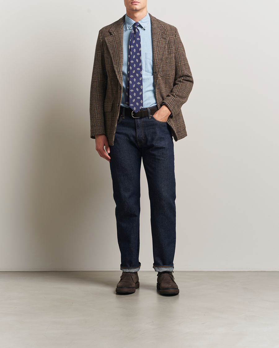 Homme | Blazers | Drake's | MKVII Harris Tweed Blazer Brown