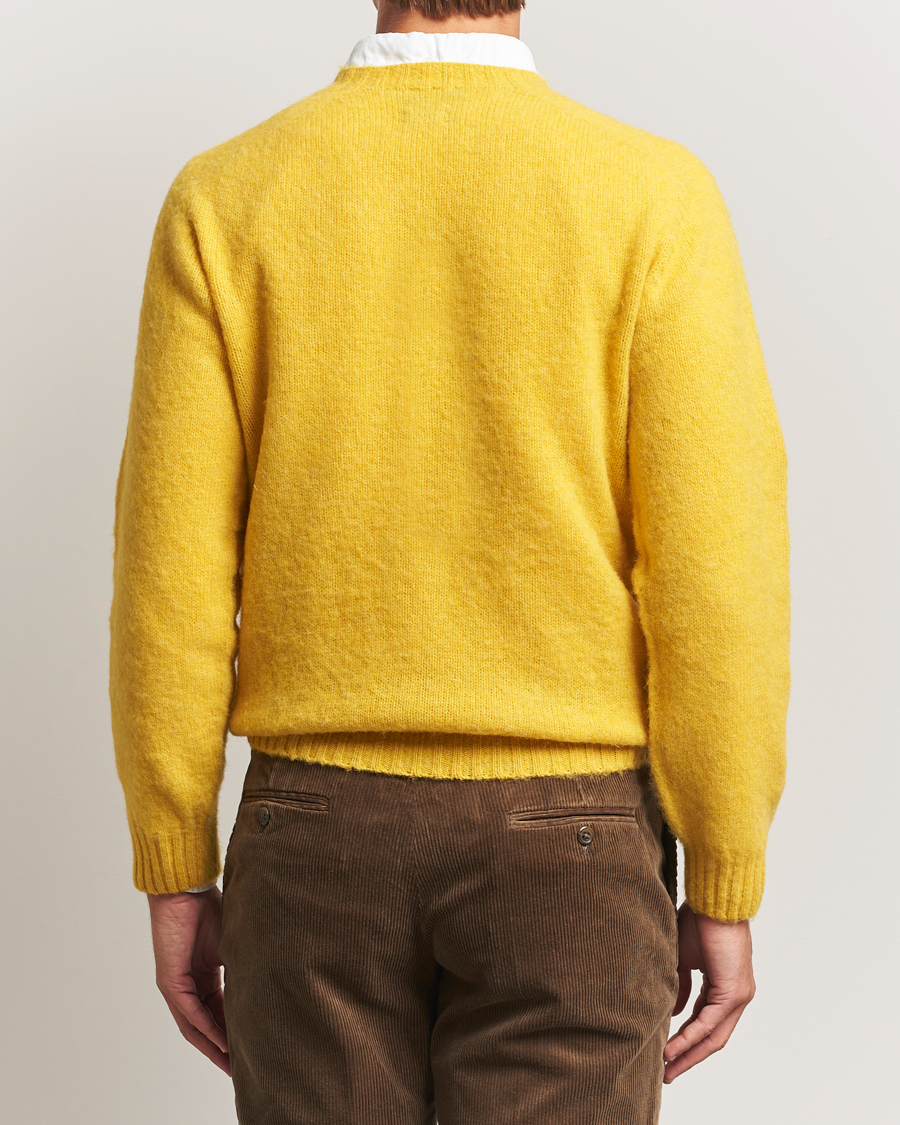 Homme | Pulls Et Tricots | Drake's | Brushed Shetland Crew Yellow