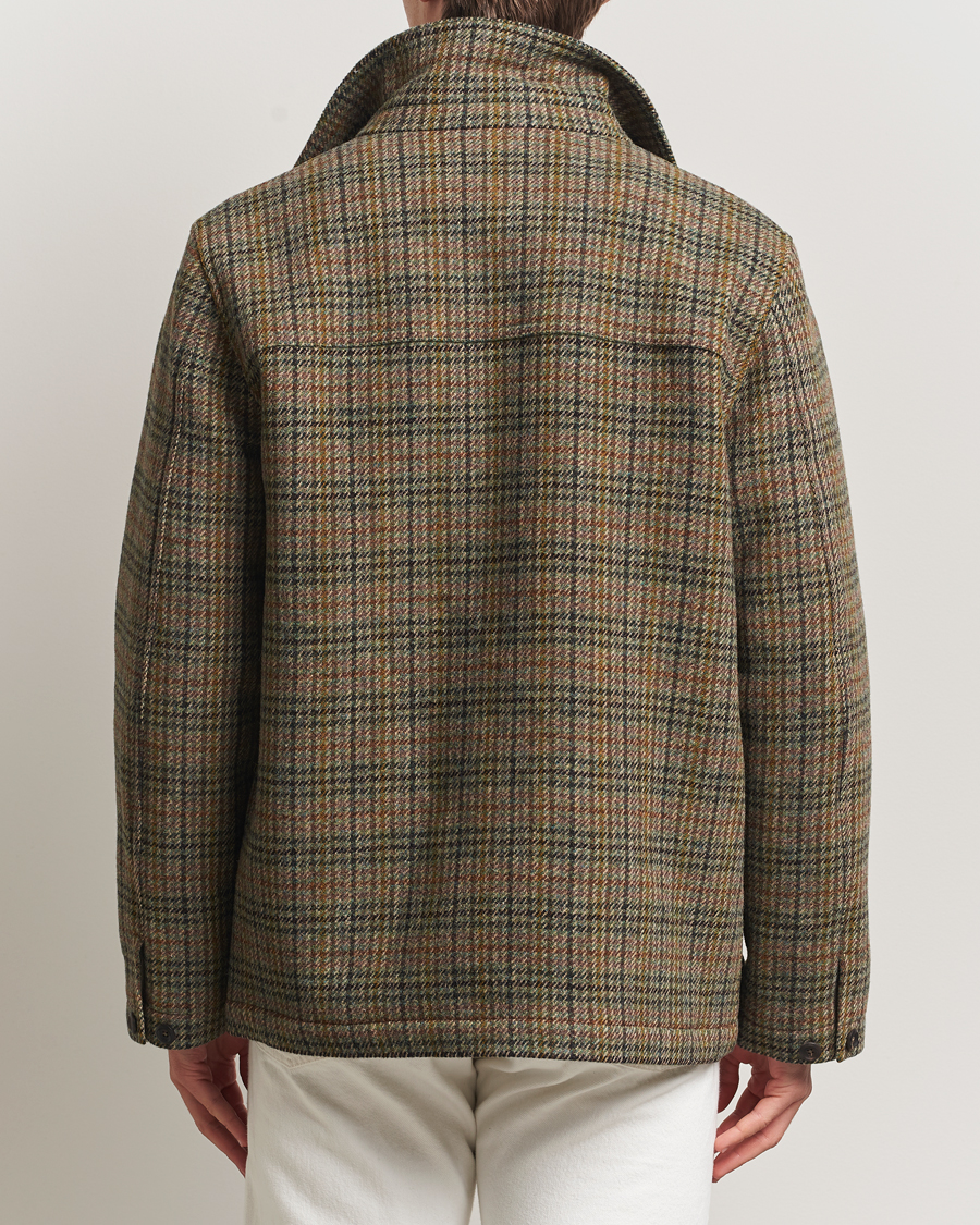 Homme | Manteaux Et Vestes | Drake's | Check Tweed Donkey Chore Green