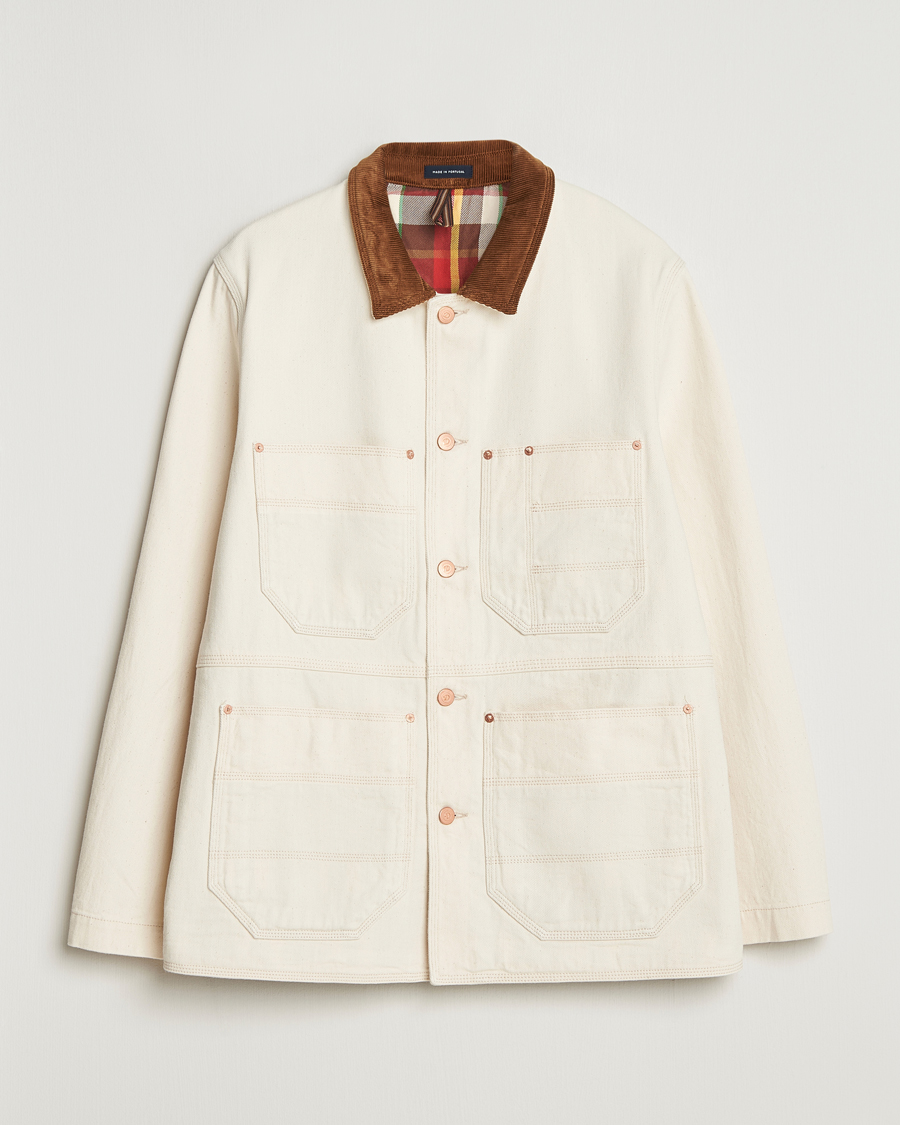 Homme | Manteaux Et Vestes | Drake's | Denim Welder Jacket Ecru