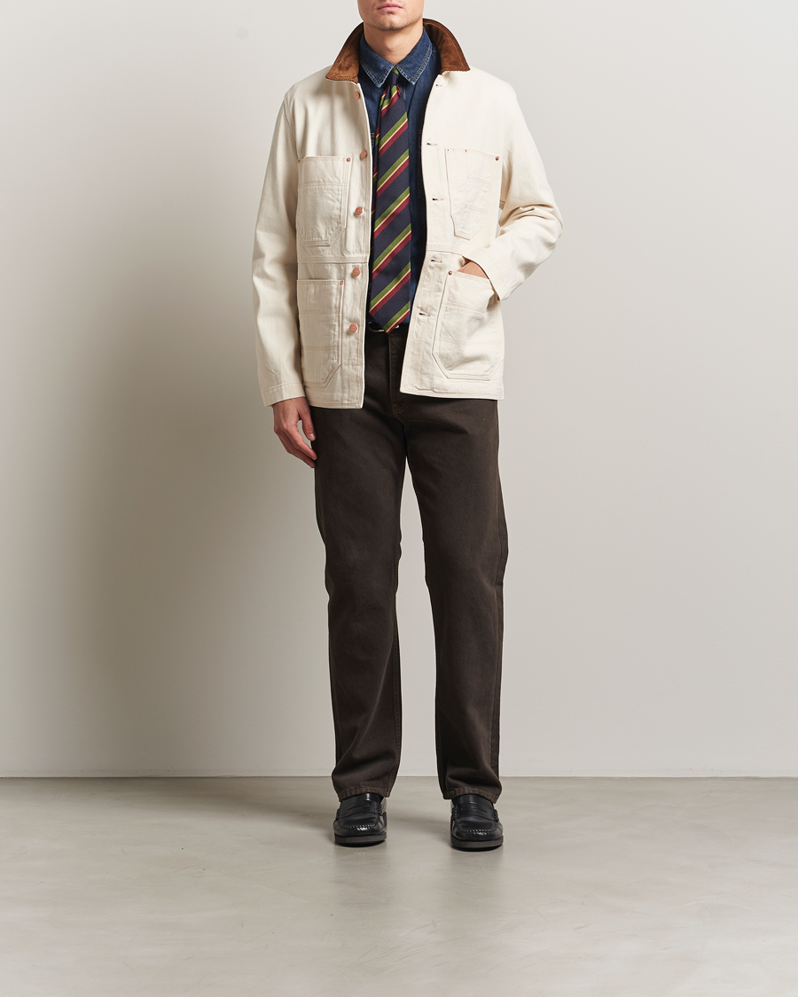 Homme | Manteaux Et Vestes | Drake's | Denim Welder Jacket Ecru