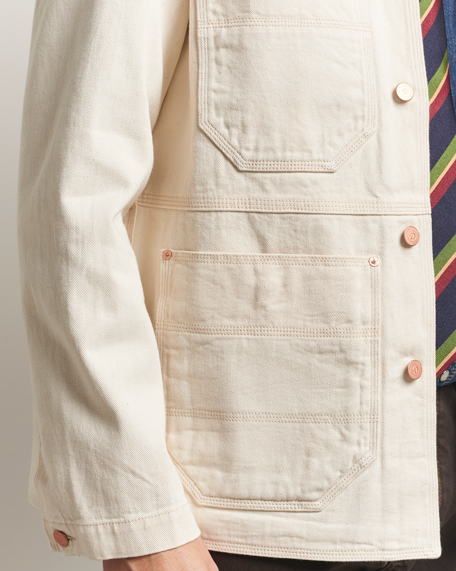 Homme | Manteaux Et Vestes | Drake's | Denim Welder Jacket Ecru