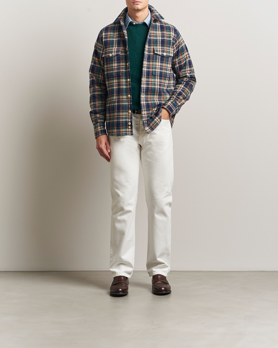 Homme | Chemises | Drake's | Check Relaxed Block Shirt Multi