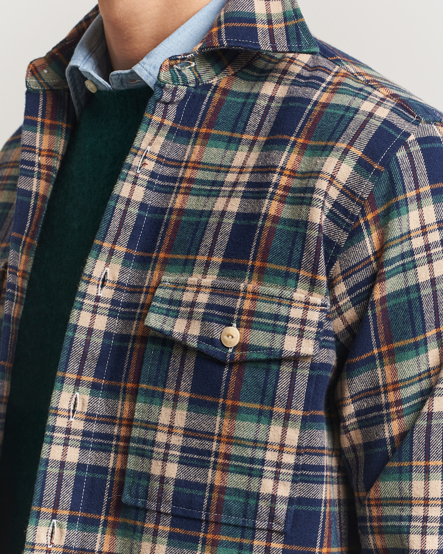 Homme | Chemises | Drake's | Check Relaxed Block Shirt Multi